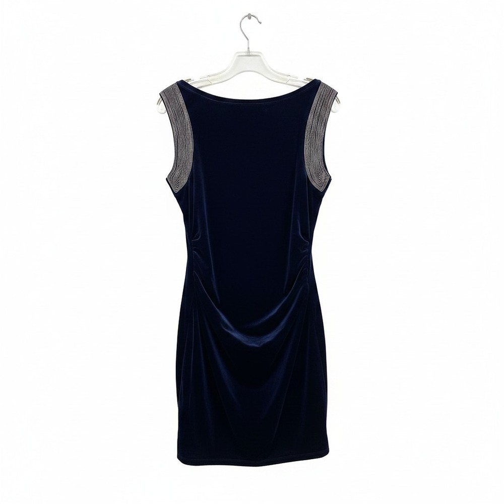 Ittierre Blue Silver Vintage Velvet Mini Dress | OS Regular, Italy-made
